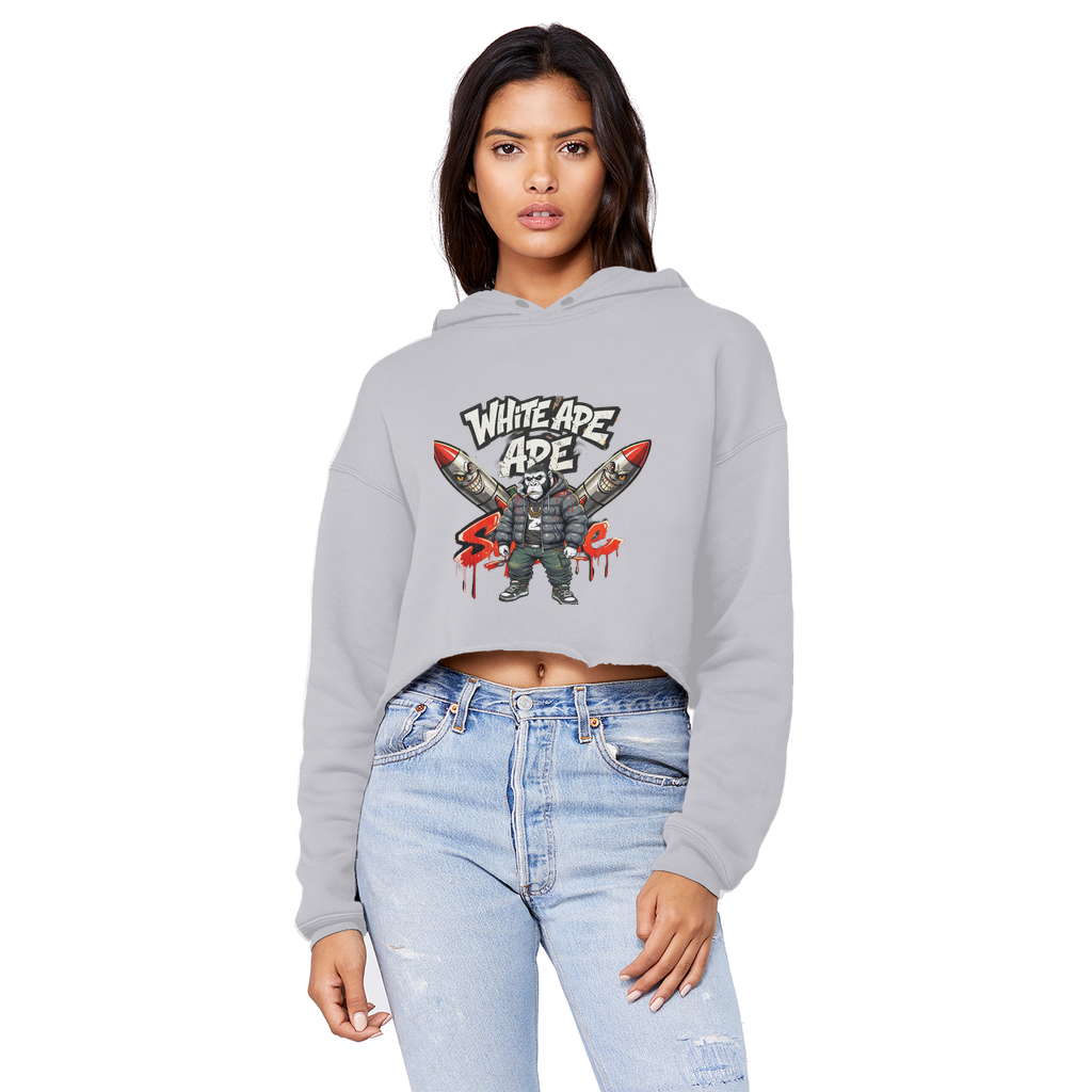 4530 Cropped Raw Edge Boyfriend Hoodie