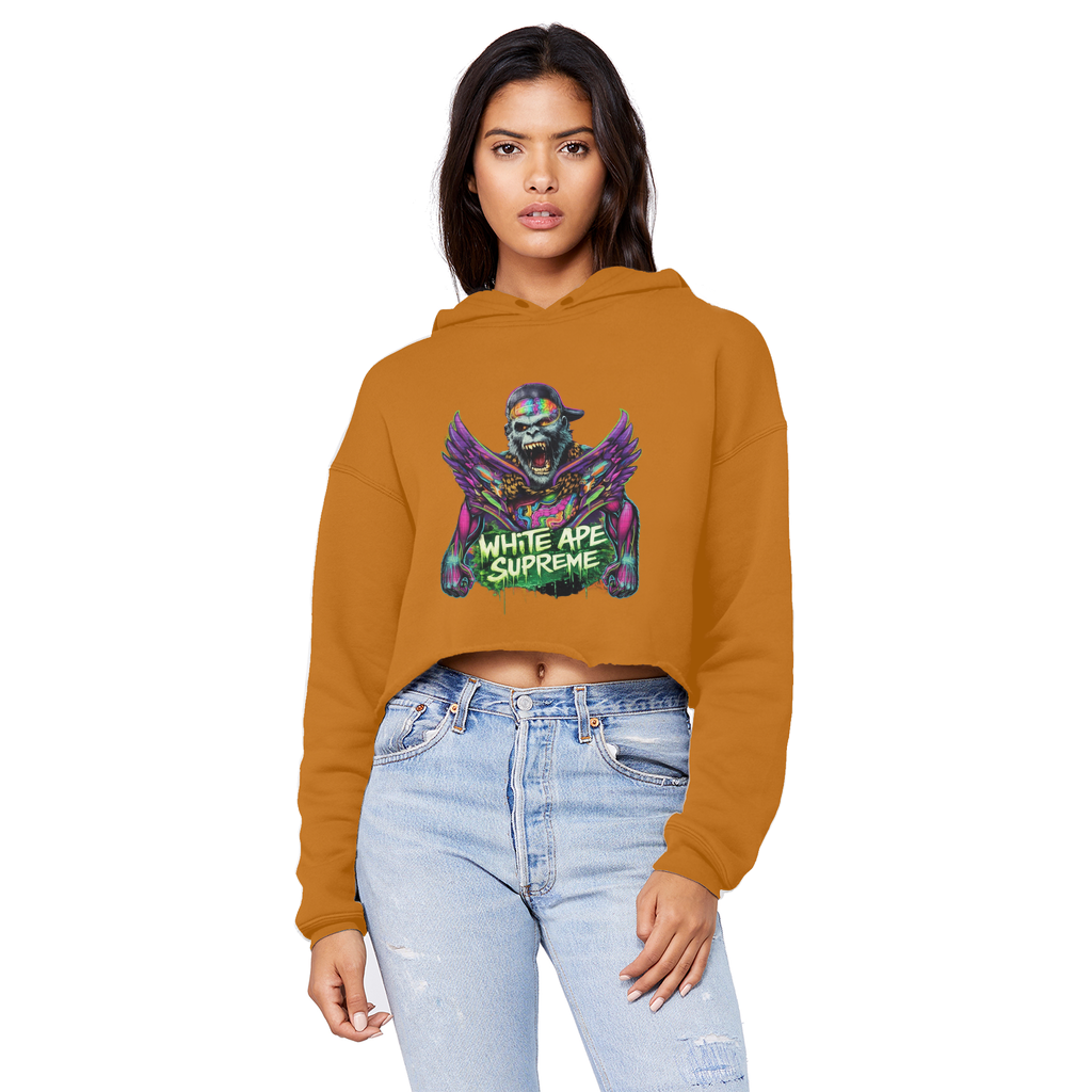 Flight Cropped Raw Edge Boyfriend Hoodie