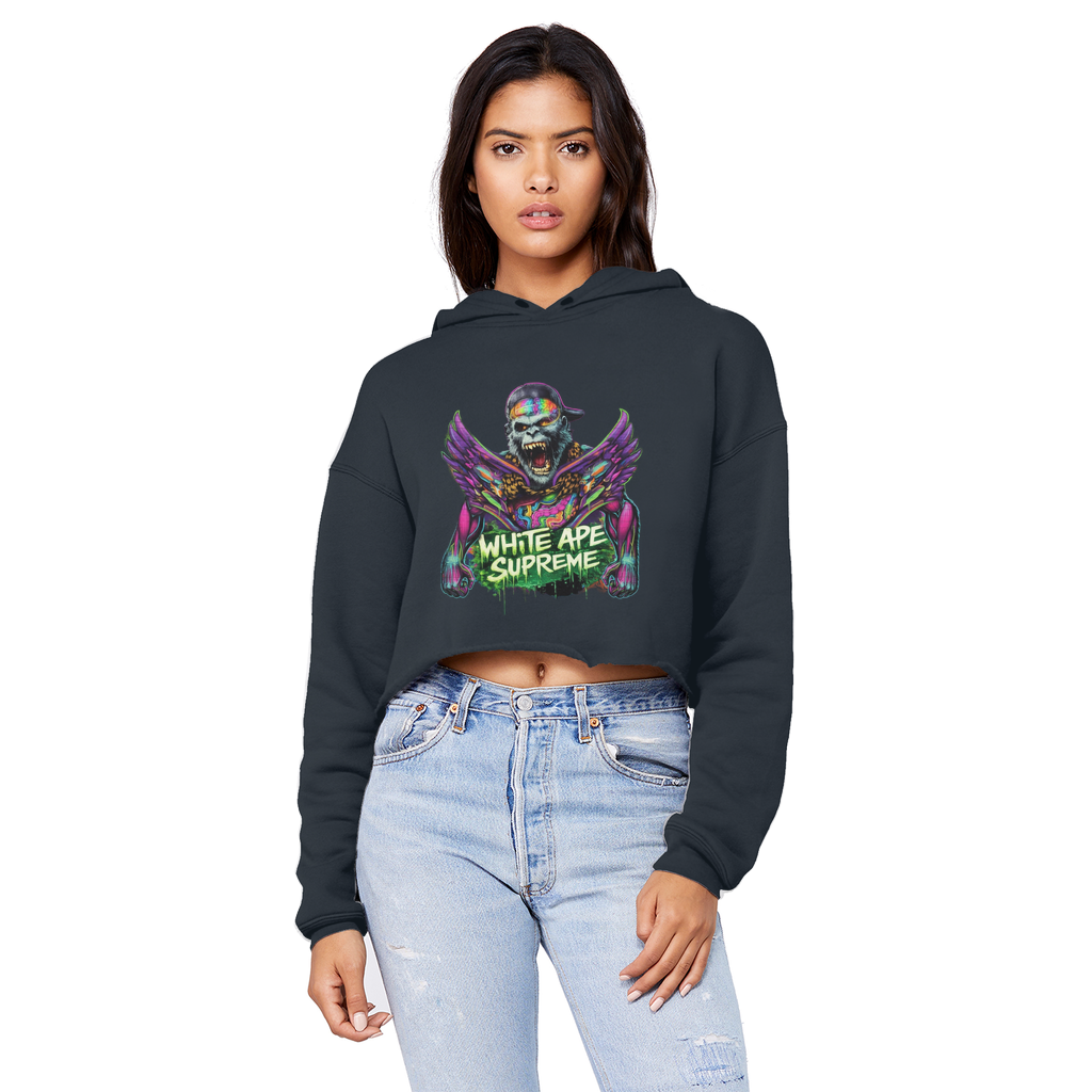 Flight Cropped Raw Edge Boyfriend Hoodie