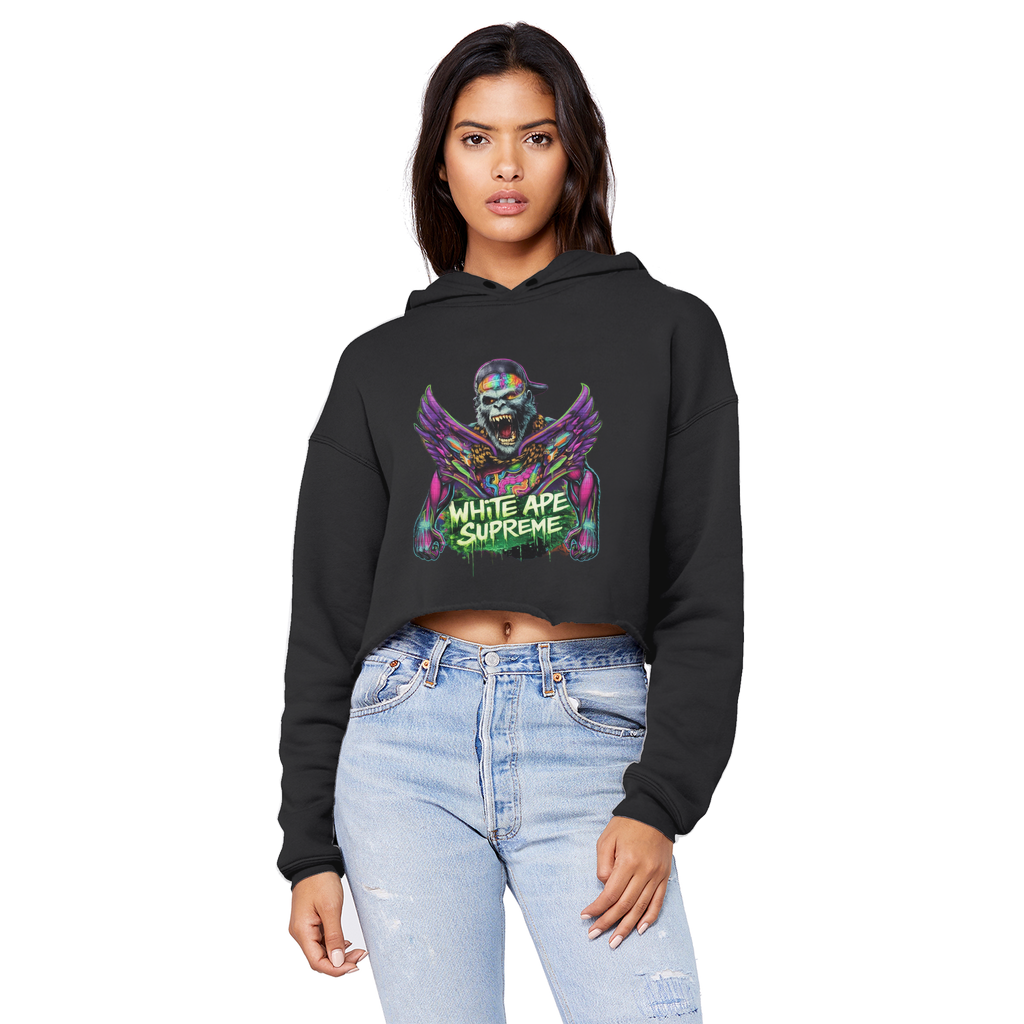 Flight Cropped Raw Edge Boyfriend Hoodie