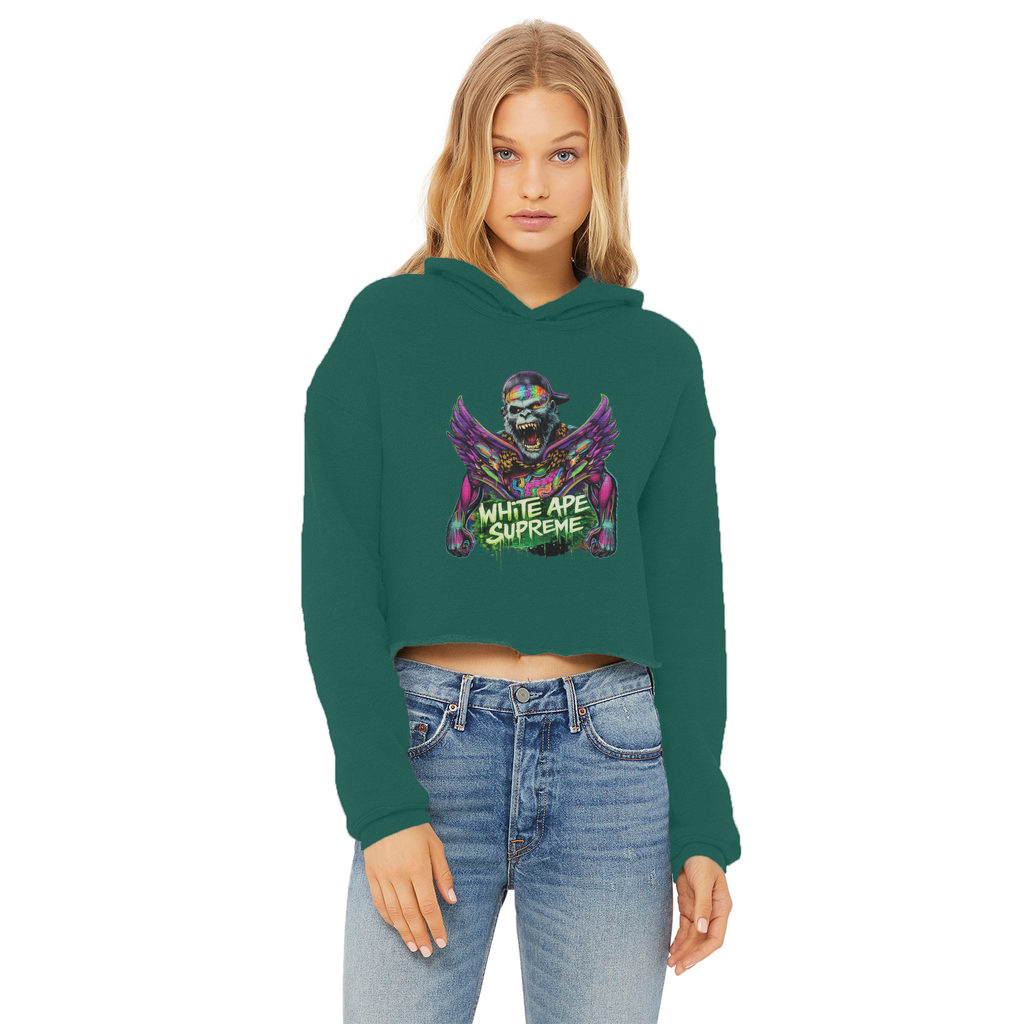Flight Ladies Cropped Raw Edge Hoodie