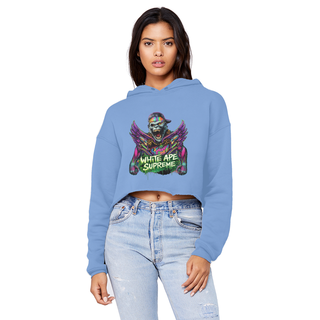 Flight Cropped Raw Edge Boyfriend Hoodie