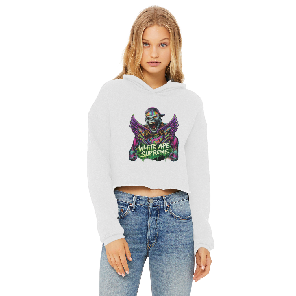 Flight Ladies Cropped Raw Edge Hoodie