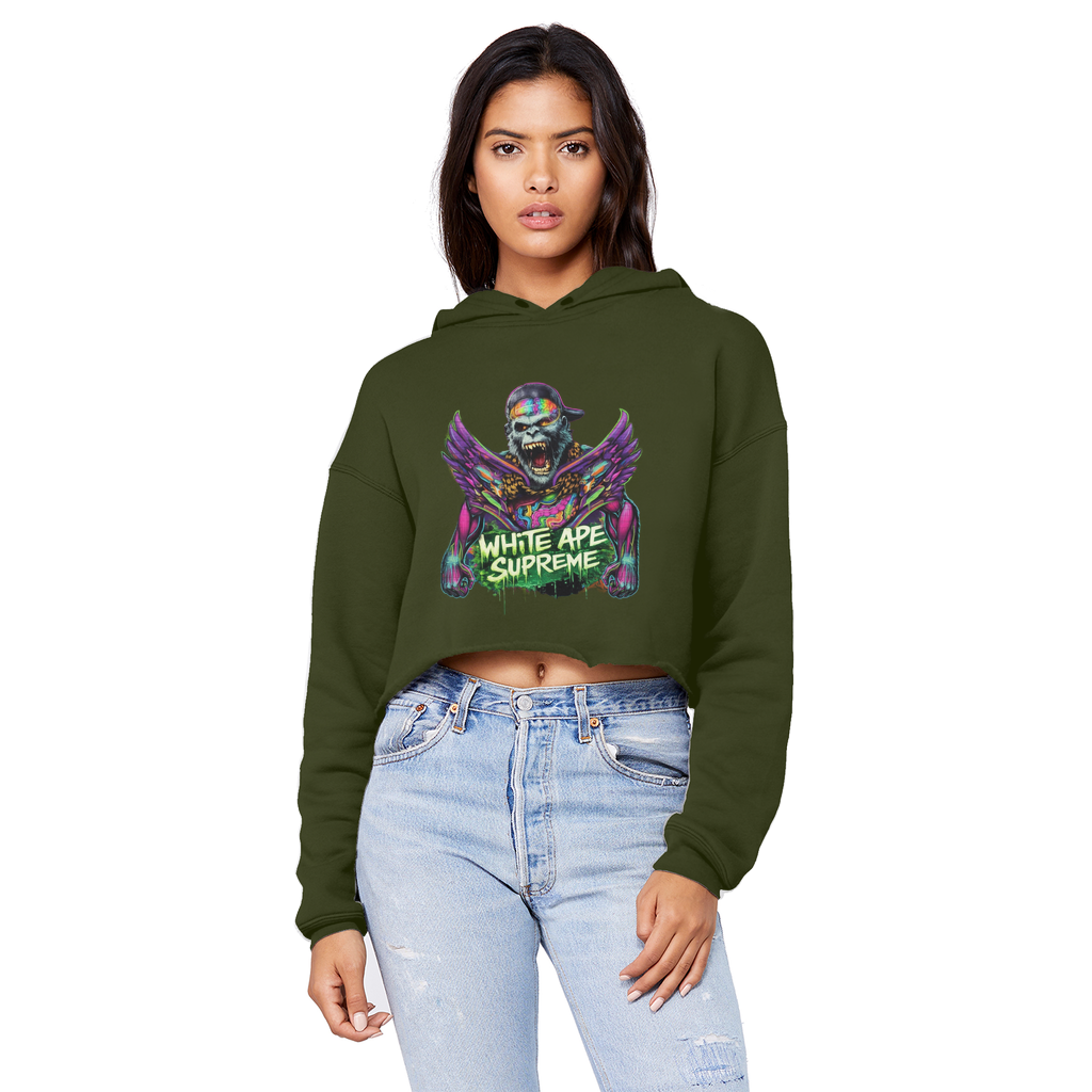 Flight Cropped Raw Edge Boyfriend Hoodie