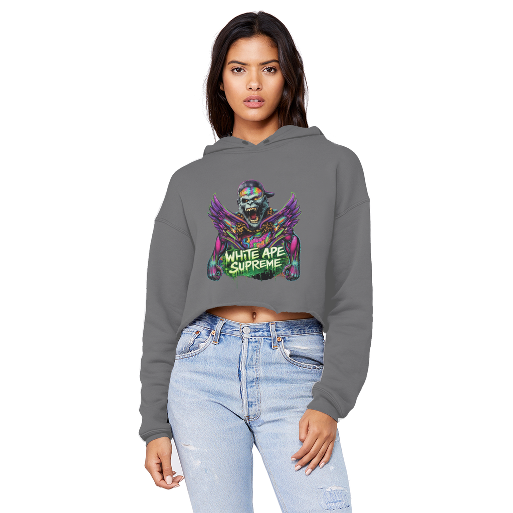 Flight Cropped Raw Edge Boyfriend Hoodie