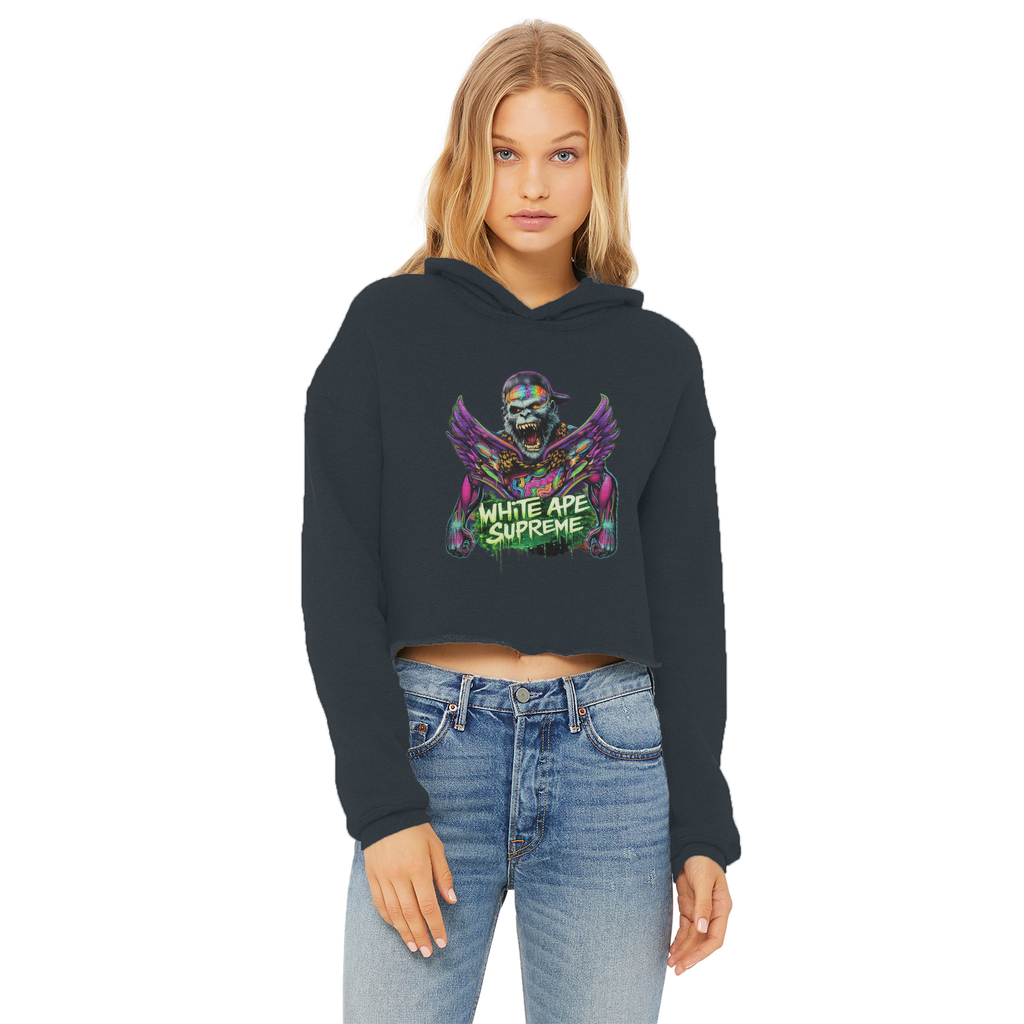 Flight Ladies Cropped Raw Edge Hoodie