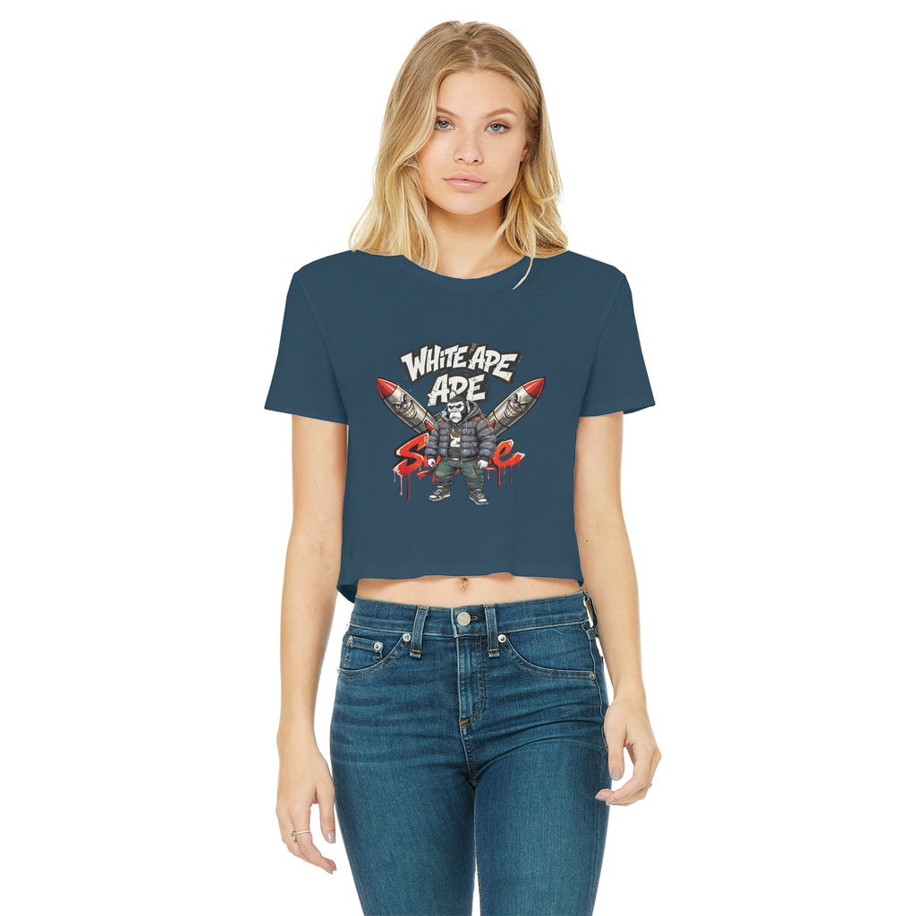 4530 Classic Women's Cropped Raw Edge T-Shirt