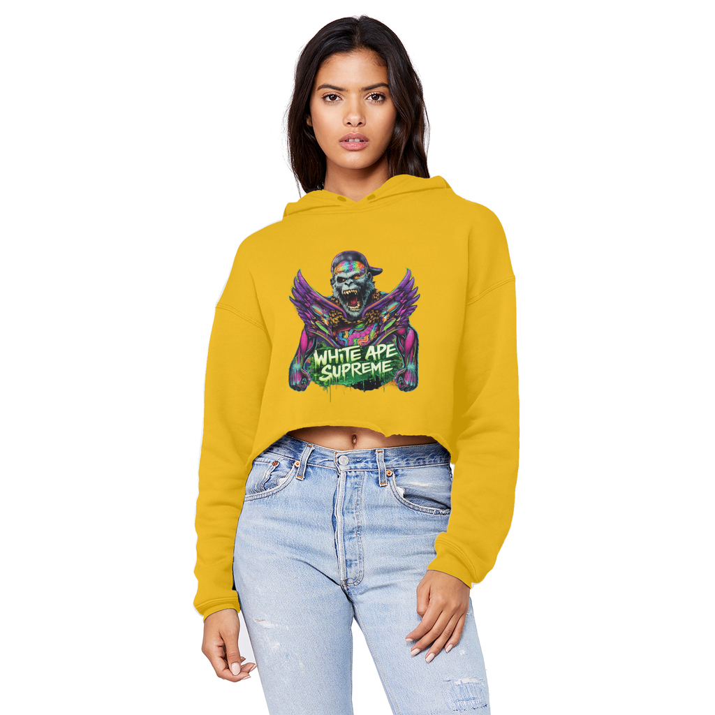 Flight Cropped Raw Edge Boyfriend Hoodie