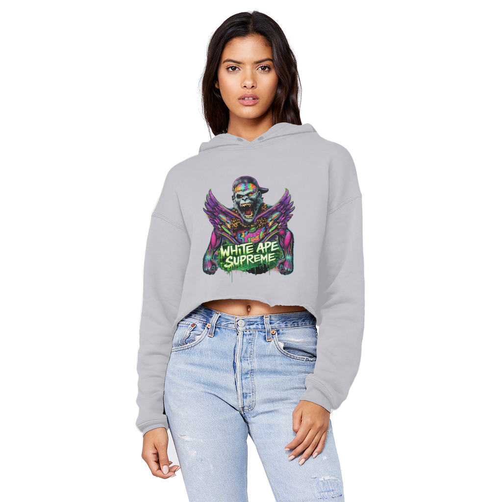 Flight Cropped Raw Edge Boyfriend Hoodie