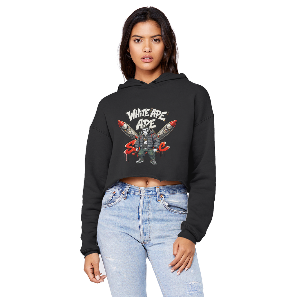 4530 Cropped Raw Edge Boyfriend Hoodie