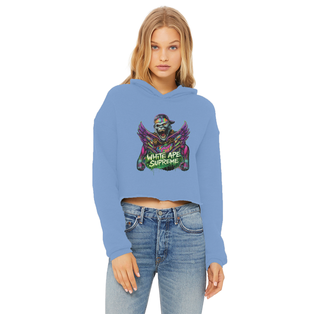 Flight Ladies Cropped Raw Edge Hoodie