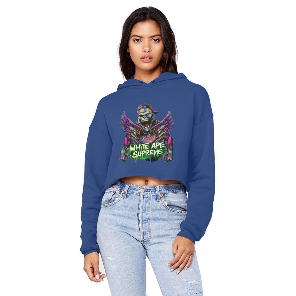 Flight Cropped Raw Edge Boyfriend Hoodie