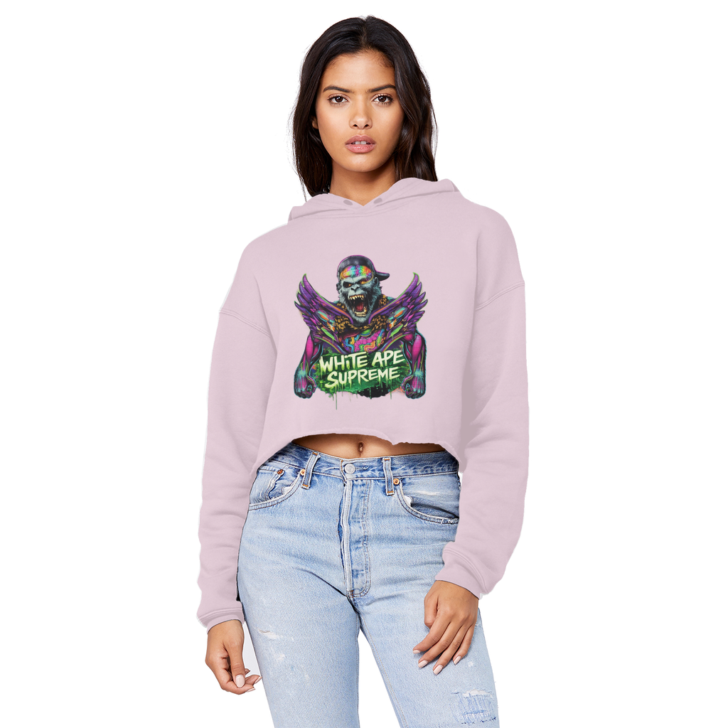 Flight Cropped Raw Edge Boyfriend Hoodie