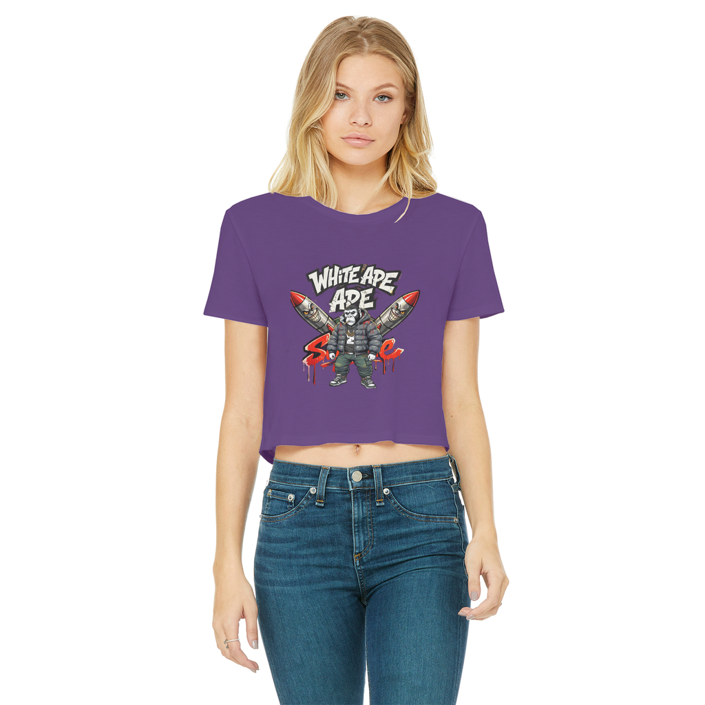 4530 Classic Women's Cropped Raw Edge T-Shirt