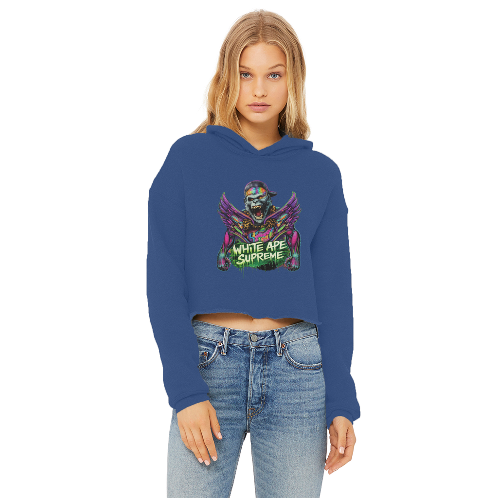 Flight Ladies Cropped Raw Edge Hoodie